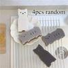 Four cute cat kitchen sponges - thickened sponges, scouring pads, kitchen cleaning tools, double-sided dishwashing brushes