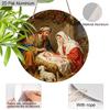 2D Flat Nativity Aluminium Christmas Sign - Navidad Figurine Ornaments with Holy Night - Aluminium Manger Sign - Ideal for Front Door, Wall, Porch
