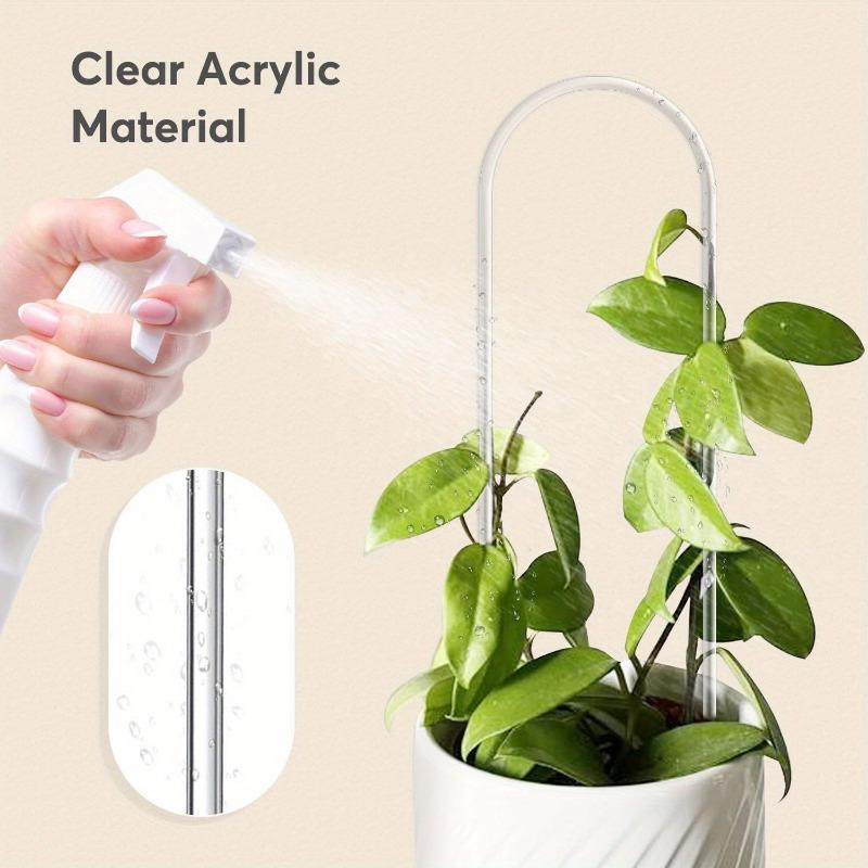 A Top Quality U-shaped Acrylic Plant Climbing Frame, Transparent and Durable, Suitable for Indoor Vine and Flower Pot Support