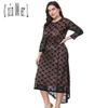 Summer Autumn Hollow Out Back Sexy & Club Women Dresses Plus Size 5xl Lace Black Dress