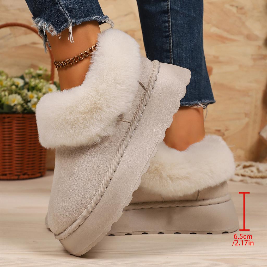 Low-top Fleece Thickened Warm Snow Boots 2025 New One-foot Fleece Shoes Winter Boots Cotton Shoes