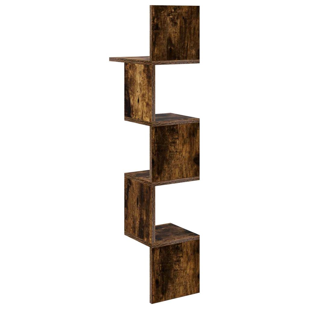 Wall Shelf Wall Mount Brown 32 x 21 x 107 cm Particleboard
