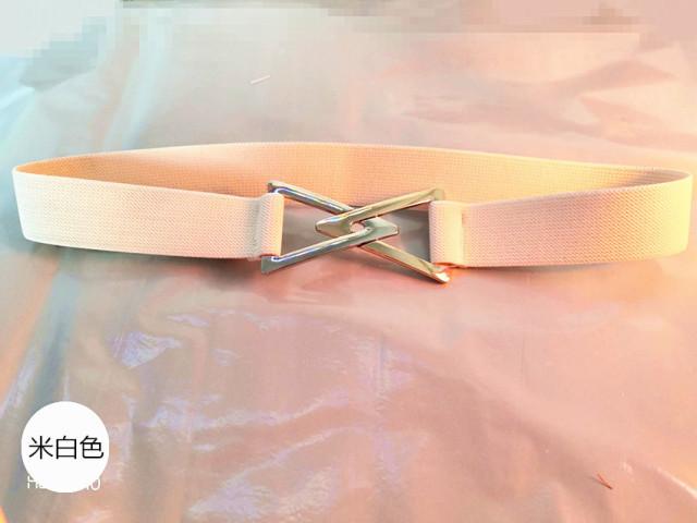 Dreieckschnalle Taillenverschluss Einfacher Gürtel Damen Elastisch Elastische Taille Dünn