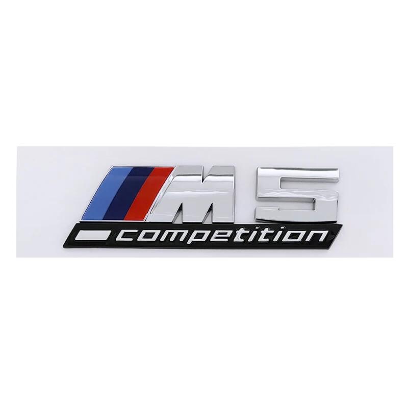 For BMW Car Rear Trunk Badge Sticker M1 M2 M3 M4 M5 M6 M7 M8 Competition Emblem Silver Modification Of ABS Badge
