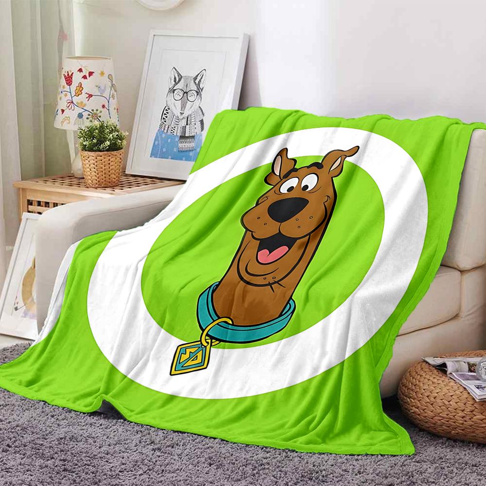1Pc Scoobydoo Mystery Machine Blanket For Couch Bed Plush Cozy Fuzzy Blanket Super Soft Warm Blankets For Fall And Winter 0918155