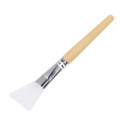Pennello per Maschera Viso Testa in Silicone Manico in Legno Antiscivolo Strumento Applicatore Maschera per Viso Manico in Legno