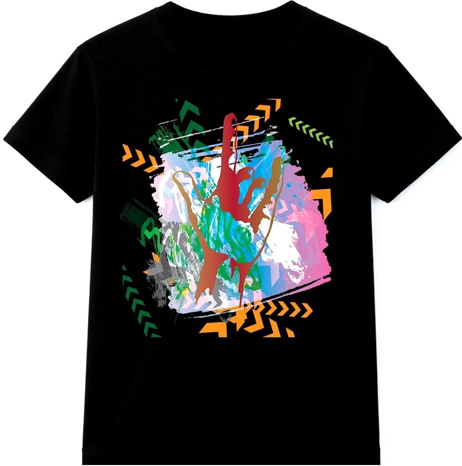 Abstract Dance T-Shirt Colorful Paint Splash Dancer Graphic Artistic Tee XL