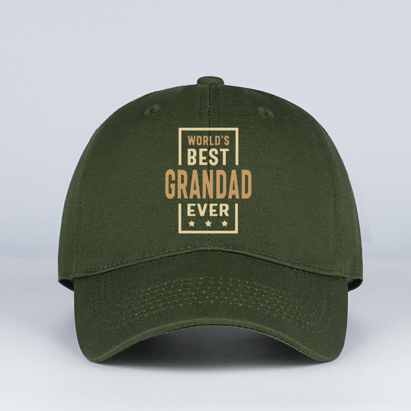 Worlds Best Grandpa Printed Baseball Cap Soft Comfortable Lightweight Breathable Heartwarming Thoughtful Fashionable Tr