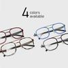 Vintage Double-Bridge Ultra-light Glasses ALL Stainless Steel Square Eyeglass for Women Men Acetate Retro Optical Eyewear