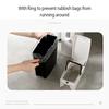 3 in 1 Plastic Narrow Plastic Trash Can Set with Toilet Brush Bathroom Waste Bin Dustbin Trash Cans Garbage Bucket Garbage Bag Dispenser