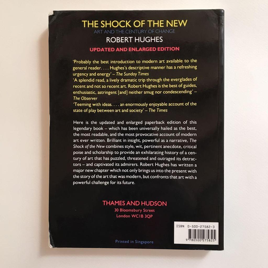 [USED] THE SHOCK OF THE NEW Robert Hughes
