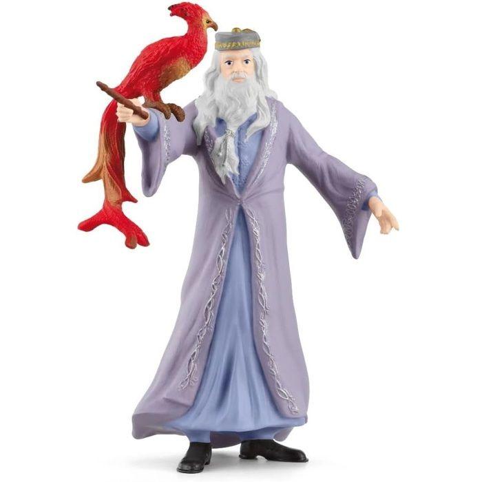 Dumbledore and Fawkes Figurine, Harry Potter, for Children Aged 6 and Over, Schleich 42637 Harry Potter, Wizarding World Universe