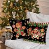 Christmas Gingerbread Pillowcases: Festive Candy and Cozy Cottage Designs Sofa bed cushion cover, New Year home decoration