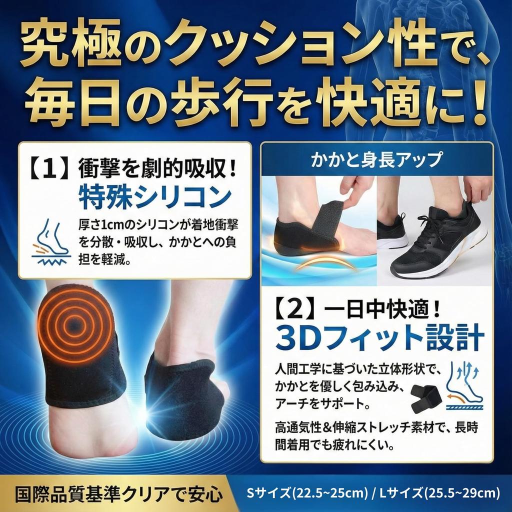 Latest Heel Support by Physical Heel Cushion for Greater Shock Heel Sole of the and Arch Support for Standing Large [2026 Model] [Co-Supervised
