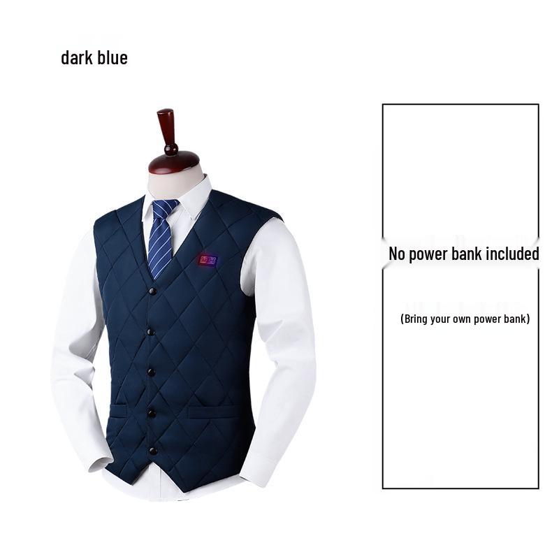 Inteligentna elektryczna kamizelka grzewcza USB z 16 strefami – bezrękawnik z dekoltem w serek dla stałego ciepła zimą