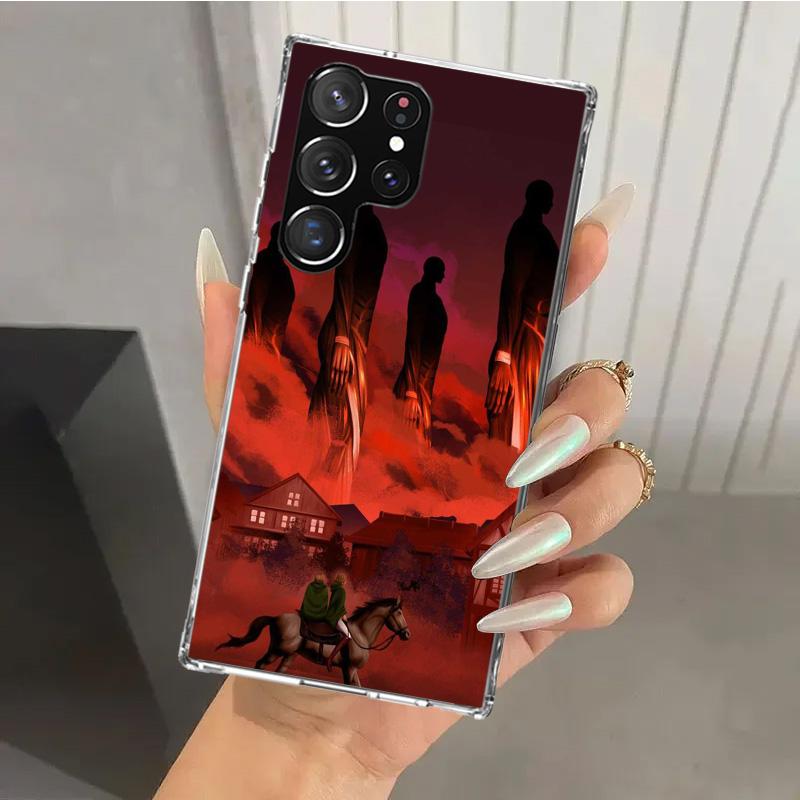 Attack Anime Phone Case for Samsung Galaxy S26 S24 S23 Ultra S25 Edge S22 S21 Plus S20 FE + Soft Print Shell Funda Galaxy S25 S2