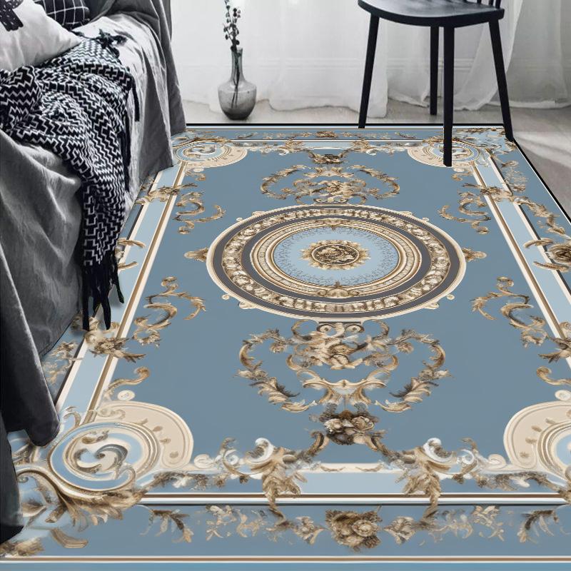 European Luxury Living Room Carpet Non-slip Large Bedroom Decoration Rug Home Cloakroom Lounge Rug Washable Porch Door Mat