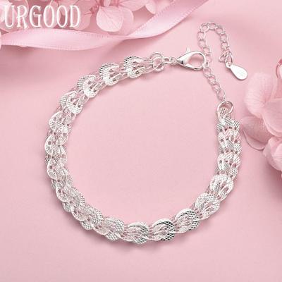 Pulsera de moda de plata de ley 925, joyería nupcial