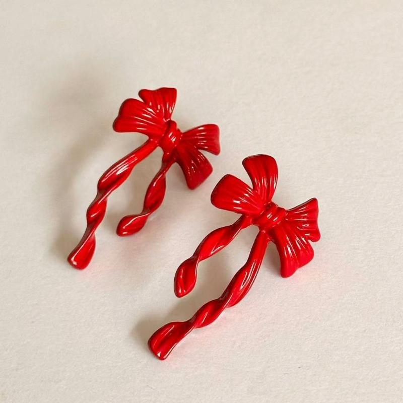 Delicate Bowknot Earpieces Elegant Ballet Style Bowknot Earrings Fashionable Ear Piercing Ear Studs Jewelry