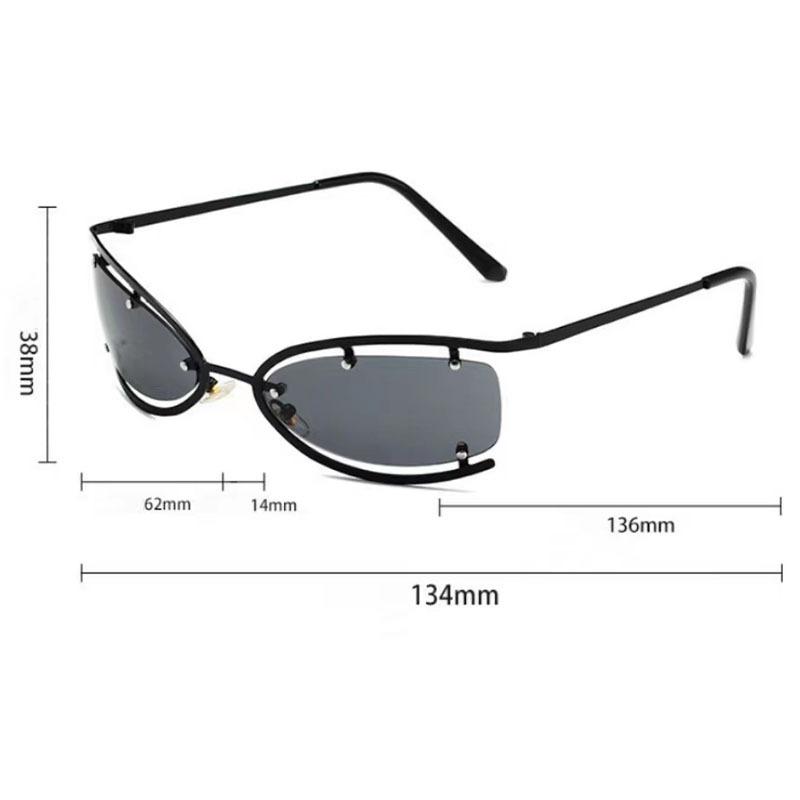 New Y2K Small Frame Cat Eye Sunglasses Women's Brand Designer Metal Sun Glasses Women Outdoor Travel Eyewear UV400
