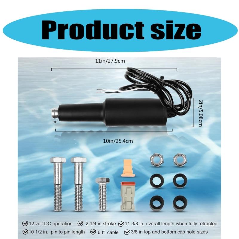 Actuator Flapuri Trim Barcă 12V 15056-001 15056001 pentru Lenco 101 Cursă 2 1/4in Performanțe Ridicate Flapuri Super Puternice