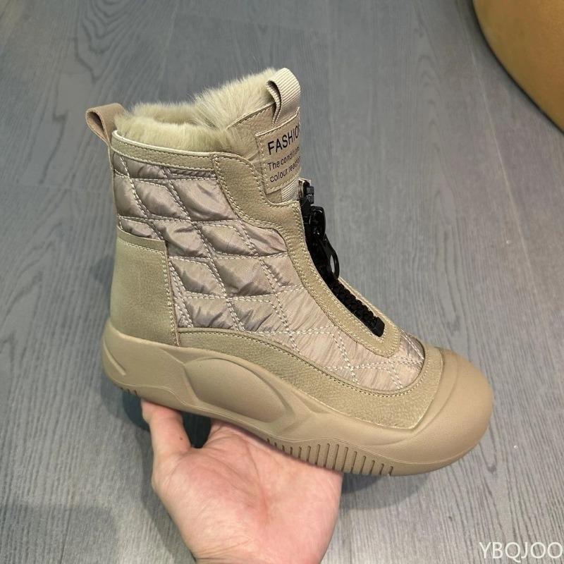 Fashion Cotton Shoes Fashionable, Warm and Comfortable Thick Sole  Women's Short Boots Wool Cotton Shoes Waterproof Boots