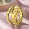 Watches Women Luxury Diamond Unique Snake Shape Waterproof Quartz Ladies Watch Clock