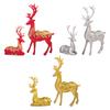Elegant Elk Statue Flowers Figurine Bedroom Sculpture Shop Christmas Decors