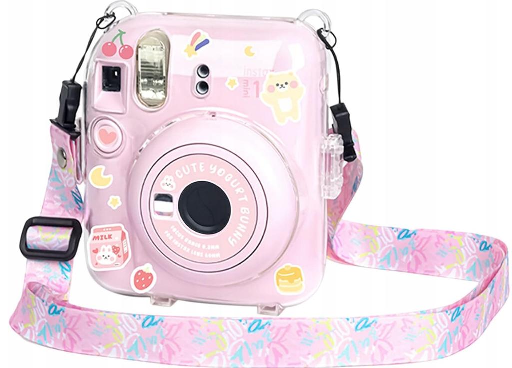 Siliconen hoesje + stickers + riempje voor FujiFilm Instax Mini 12 camera