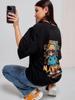Street Hip Hop Bear Printed T-shirt Men Women Casual Loose Oversized Short Sleeve Unisex Short Sleeved Male Female Clothing