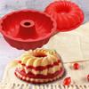 Silicone Cake Tins for Baking Fluted and Round Set of 2 Pack,9 Inch Nonstick Cake Pans Moulds Loaf for Donut Muffin Cookie