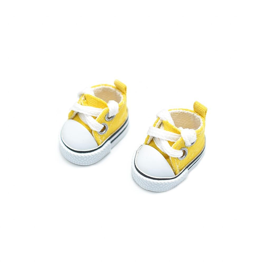 3.5cm Size BJD Doll Shoes Canvas Material Casual Shoes Fashion High Top Sneakers  For 1/6 Dolls