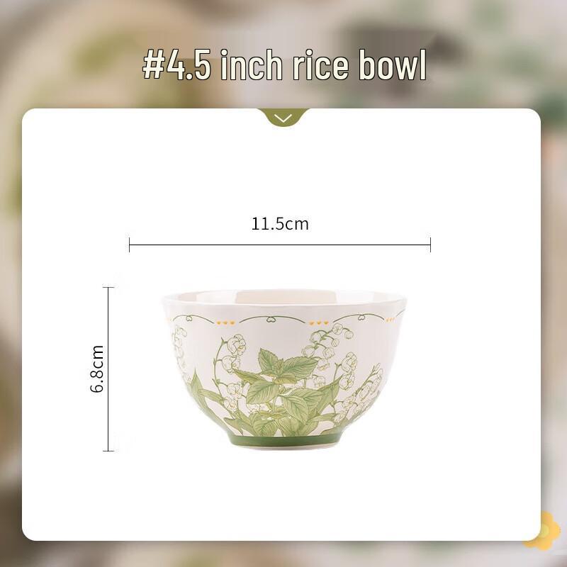 

KANGMO Chun Ling Yu 4.5-inch Milky White Ceramic Rice Bowl Set