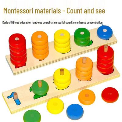 Montessori Counting and Number Recognition Puzzle for Early Education (Ages 0-3)
