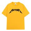 T-shirt Meme Rock Metal Autismo Unisex Moda Unisex Hip Hop Manica Corta Magliette Oversize 100% Cotone Magliette Comode Streetwear