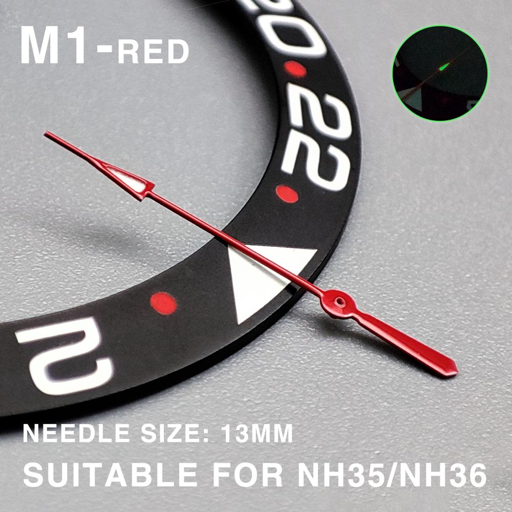 High quality watch pointer green glow suitable for NH35 NH36 movement watch pointer Parts Replacement personalized second hand