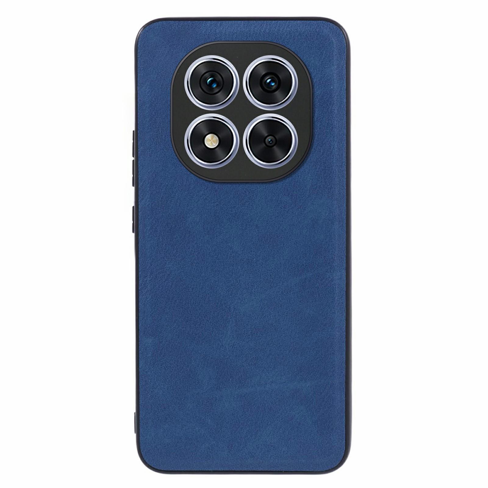 

For Xiaomi Redmi Note 14 Pro 5G/Poco X7 5G Case Retro Leather Coated PC+TPU Phone Cover Blue