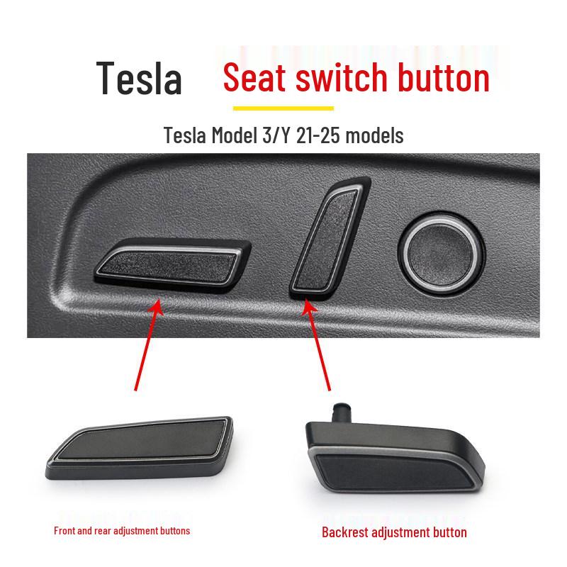 Tesla Model 3 & Y Seat Adjuster Buttons: Electric Backrest Switch for Driver & Passenger