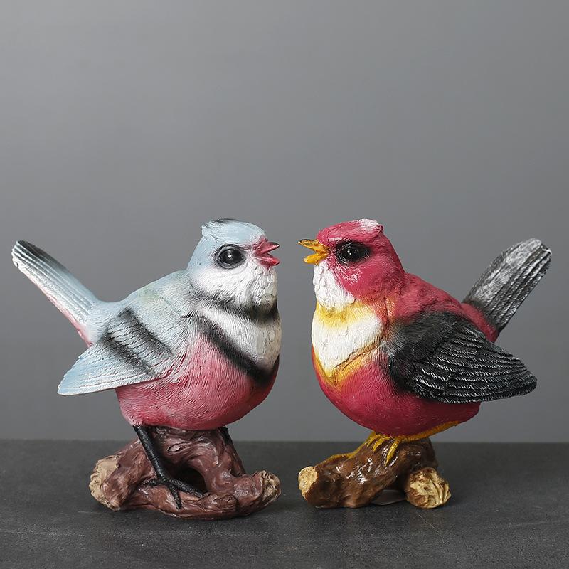 New Resin Bird Handicraft Ornament Garden Courtyard Statue Micro Landscape Ornament Ornament