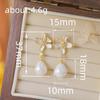Explosive light luxury earrings, fashionable and elegant imitation pearl jewelry, design dripping oil flower earrings