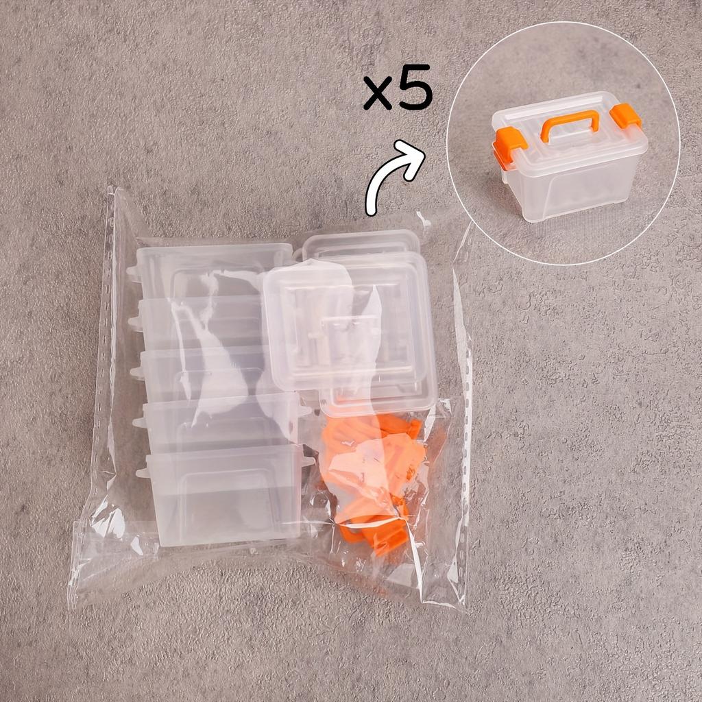 [Mini Suitcase-Style] Mini Suitcase-Style Storage Boxes | Transparent Small Item Storage Cases, Miniature Scene DIY Accessories