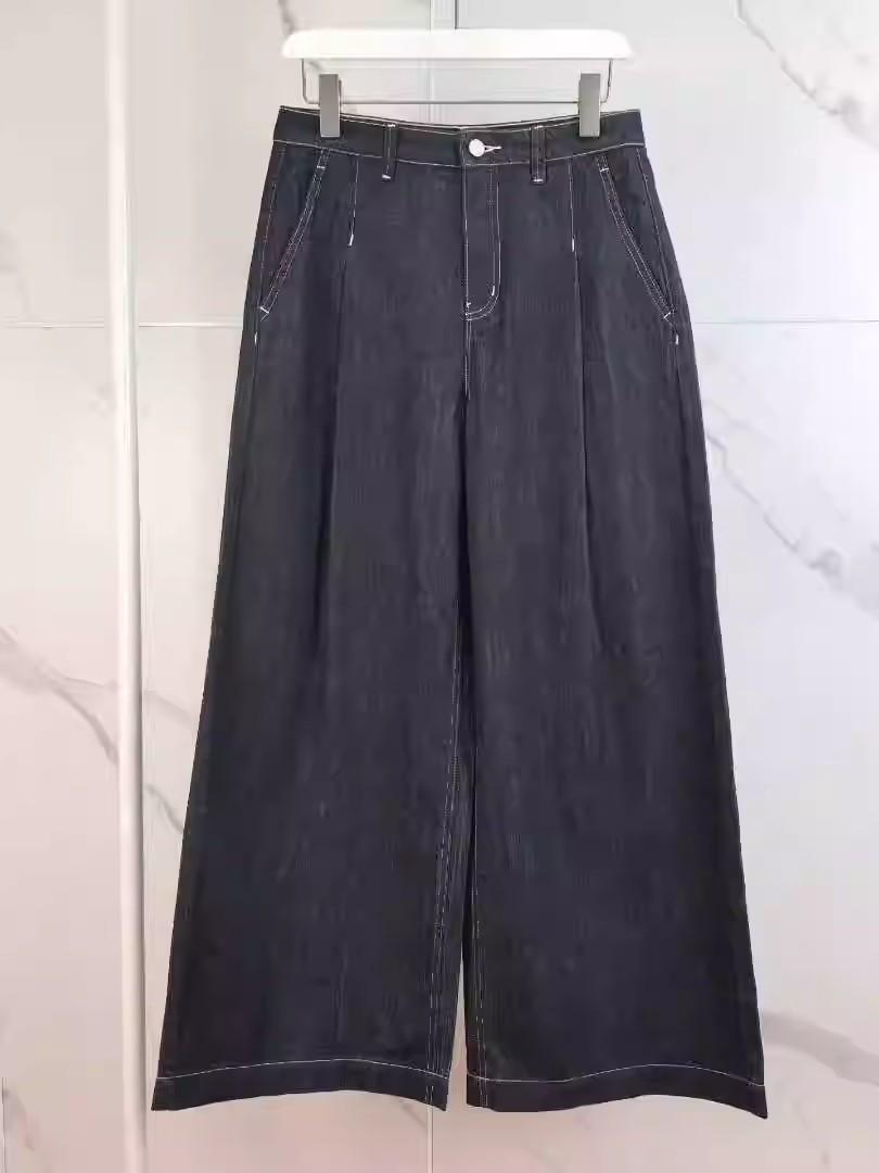 2026 Spring High Waist Dark Blue Jeans - Slimming, Butt Lifting, Loose Fit M