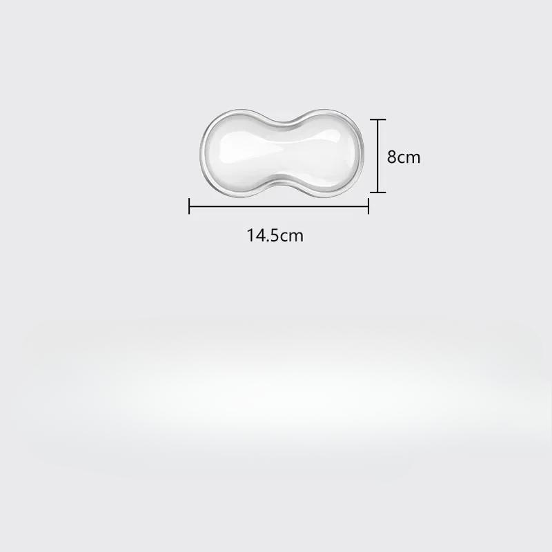 Mouse Pad cu Suport pentru Încheietură, Suport pentru Tastatură, Silicon Antiderapant Transparent pentru Desktop, Birou, Consolă de Jocuri, Suport pentru Încheietura Mâinii