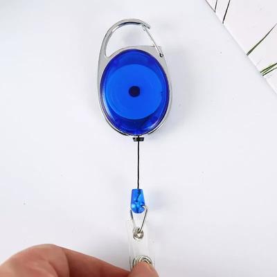 Plastic Retractable Badge Reels Keychain Lanyard for Pass Card Holder for Staff Exhibition Office Supplies