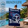 Custom Name Beach Towel Tennessee Logo Art Soft and Quick-drying Beach Towel, Suitable for Travel, Swimming Pool, Gym, Yoga, Gifts