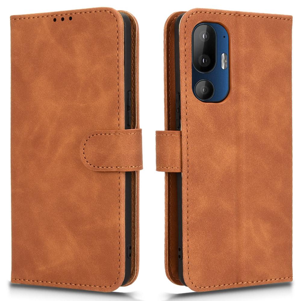 For HTC U24 Pro 5G Phone Case Skin-Touch PU Leather Wallet Magnetic Clasp Anti-Drop Cover