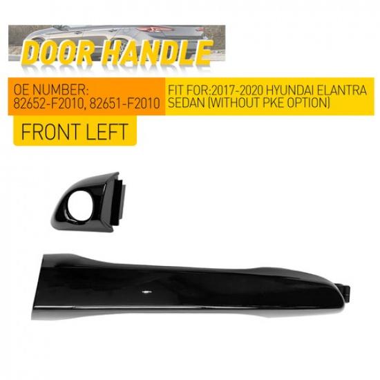 

Exterior Door Handle Black For 2017-20 Hyundai Elantra Sedan Front Left Driver H