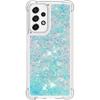 Compatible with Samsung Galaxy A53 5G Case Glitter Cute Clear Phone Case Floating Quicksand Shockproof Protective Bumper Silicone Soft TPU Case for