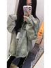 Women's Loose-Fit Retro Denim Jacket: Heavy-Work Versatile Design for Spring and Autumn