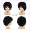Black Short Curly Hair Perm Wig, Men's Small Roll African Style Wig, Suitable for Daily Wear and Role-playing